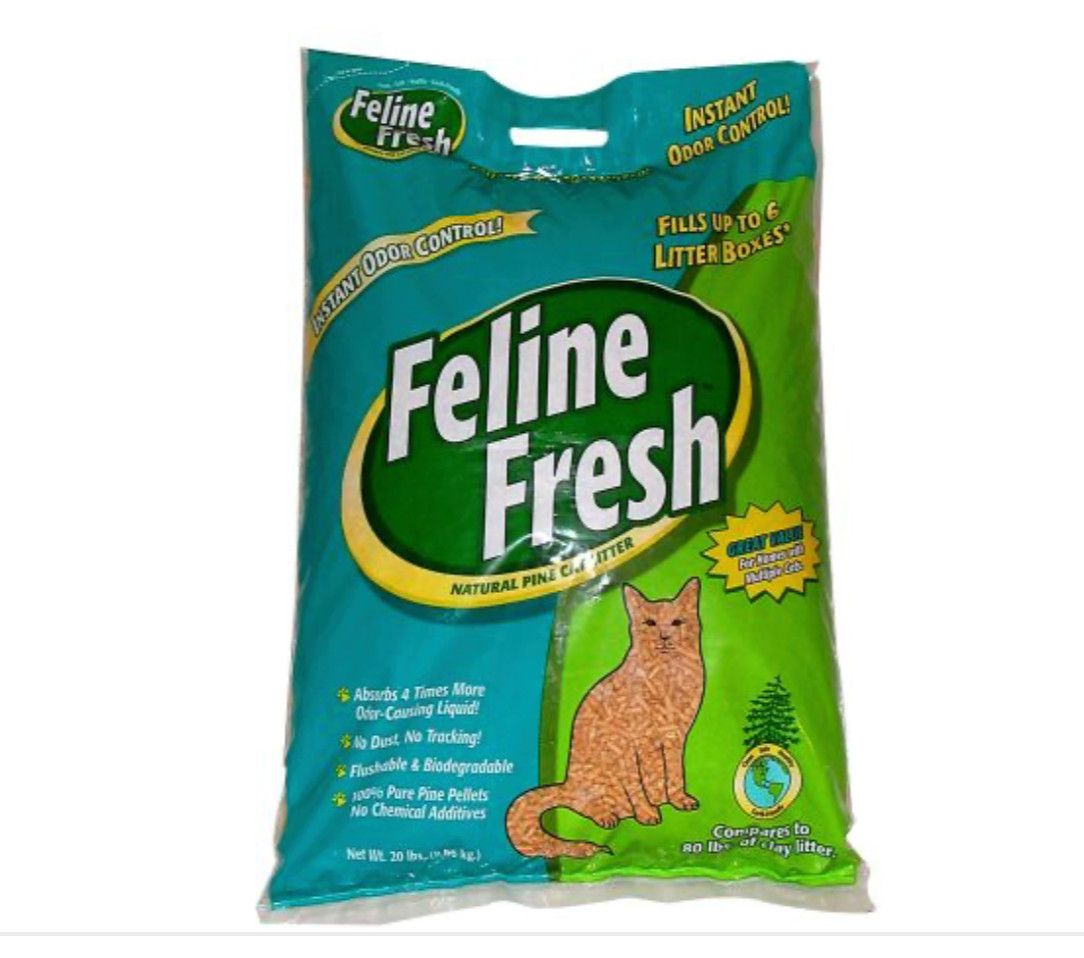 Féline fresh / litière de granule de pin , 40lb
