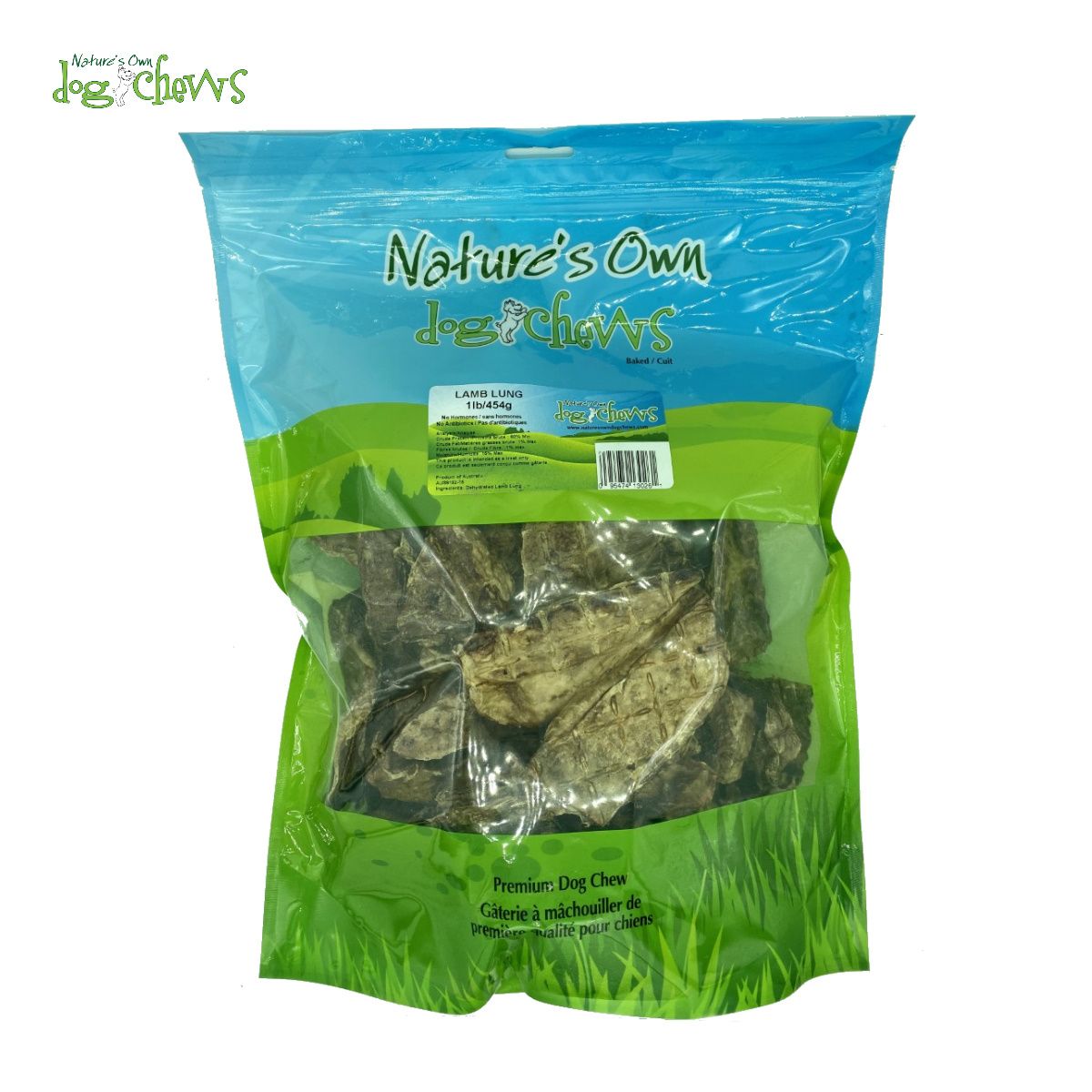 Nature&#39;s own dog ches / Lamb lung , 454gr