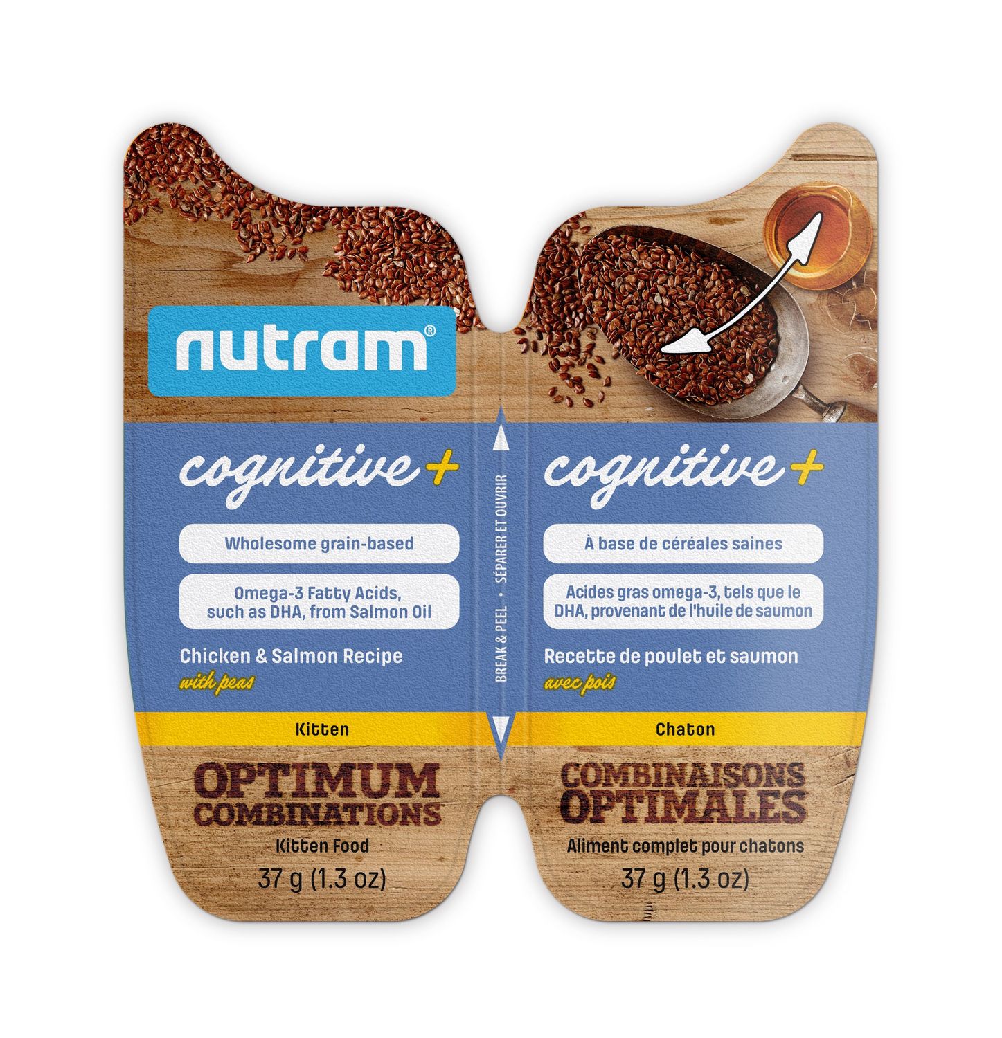Nutram chat / Combinaison optimal, chaton poulet, saumon &amp; pois , 2.6oz
