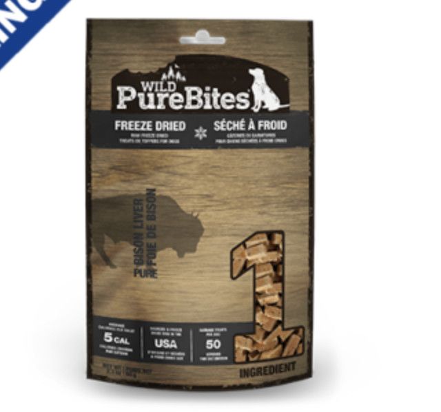 Purebite chien  / wild bison liver , 60gr