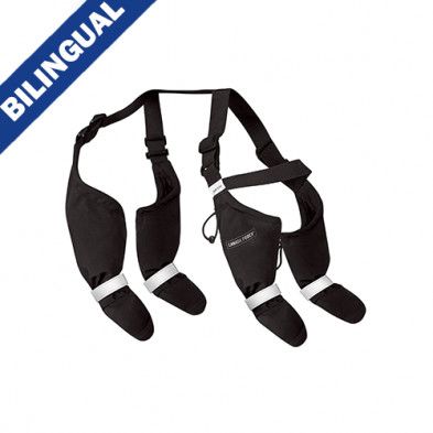 Can Pooch / Suspender boots , 2 long , black