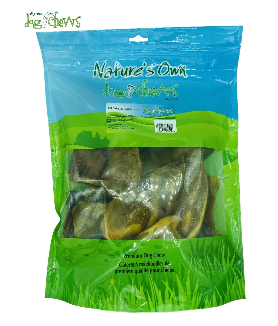 Nature&#39;s Own Dog Chews / Pig Ears, 10pcs