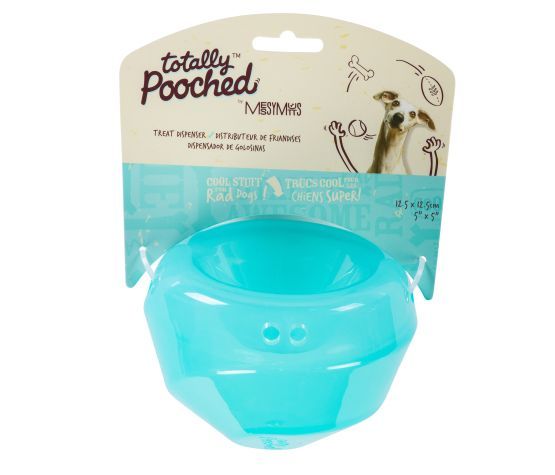 Messy Mutts / Totally Pooched  stuff&#39;n wobble ball , 5&quot; bleu