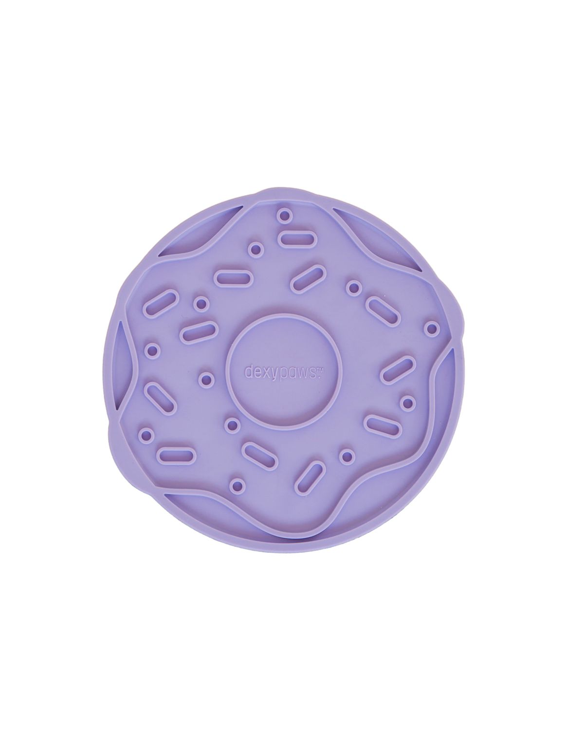 Dexypaws / Tapis de léchage stimulant en forme de beignet, mauve