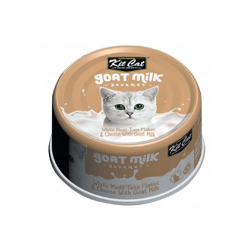 Kit cat/ white meat tuna flake  &amp; cheese with goat milk ,70g