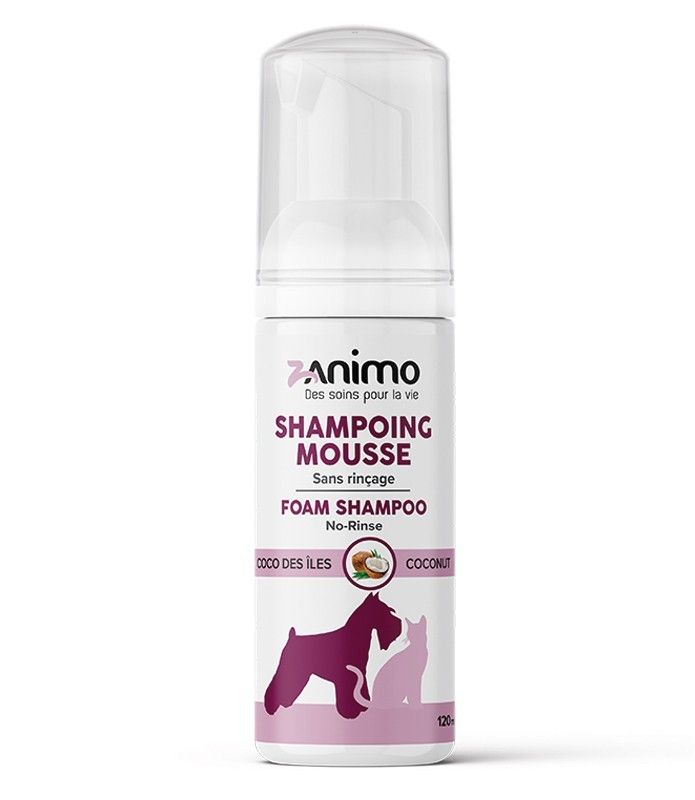 Zanimo / Shampoing mousse sans rinçage, coco des Îles, 120ml