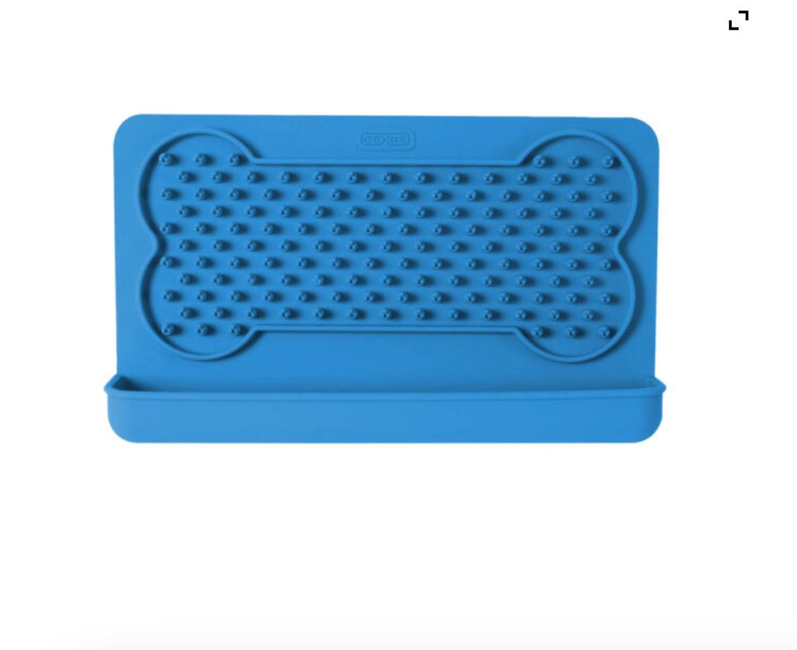 Dexas / Tapis de léchage horizontale bleu