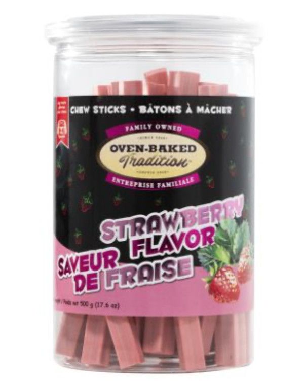 Oven-Baked / Bâton à mâcher , fraise 500gr
