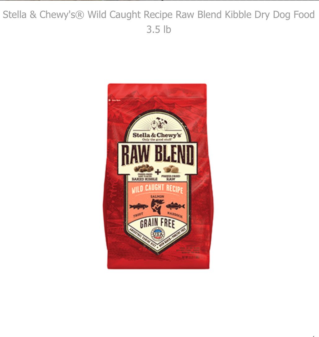 Stella &amp; Chewy&#39;s chien / Wild caught raw blend kibble , 3,5lb