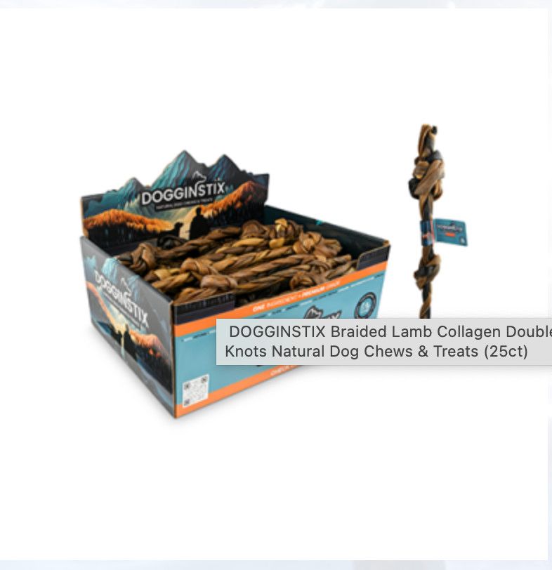 Dogginstix / braided lamb collagen