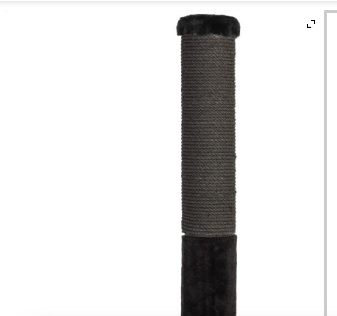 Nola / Grattoir noir corde de fique charbon 28&quot;