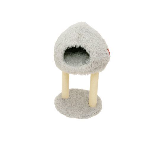 Bud&#39;z / arbre à chat avec sisal et lit à capuchon, gris pâle 40x40x73cm
