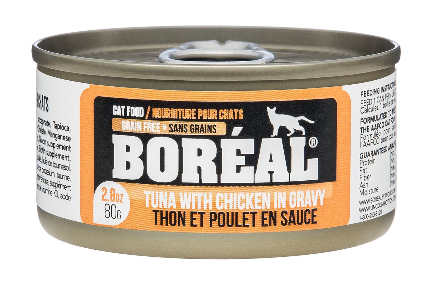 Boréal Chat / Conserve Thon Rouge &amp; Poulet en sauce, Size: 80g