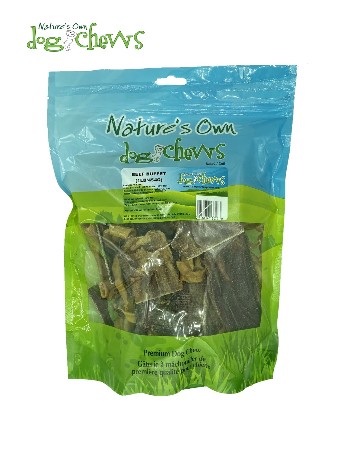 Nature&#39;s own dog chews / Beef buffet, 1lb