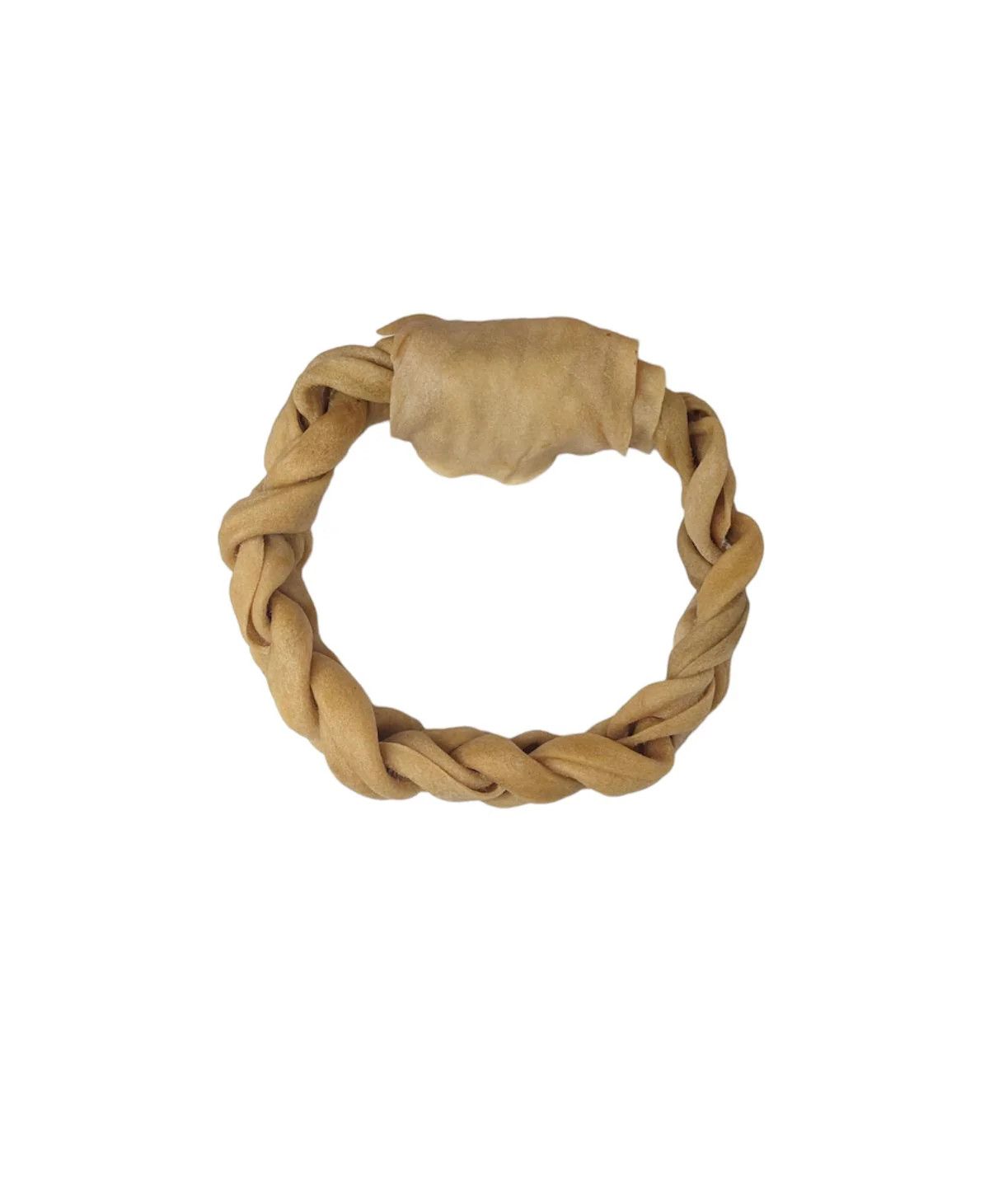 Nature&#39;s Own Dog Chews / Braided Buffalo Cheek Donut, 7&quot;-8&quot;