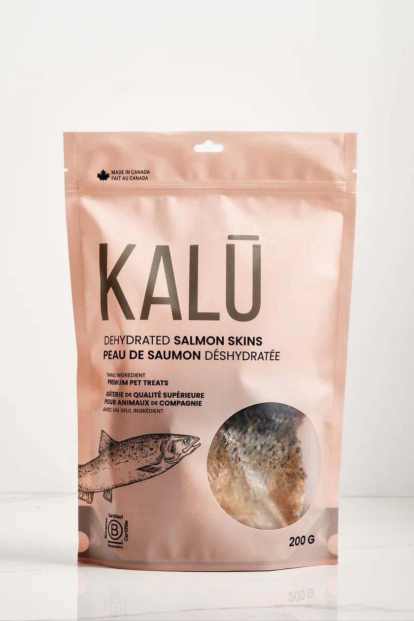 Peau de saumon déshydratée , de Kalu, 200 g
