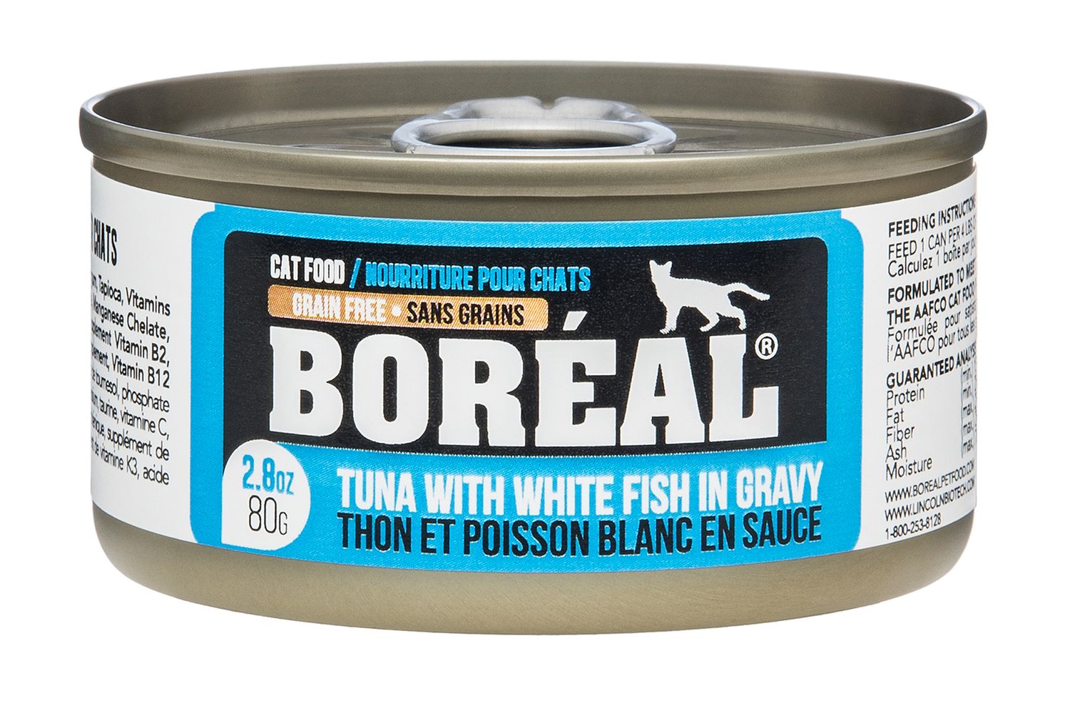 Boréal Chat / Conserve Thon Rouge &amp; Poisson en sauce, Size: 80g