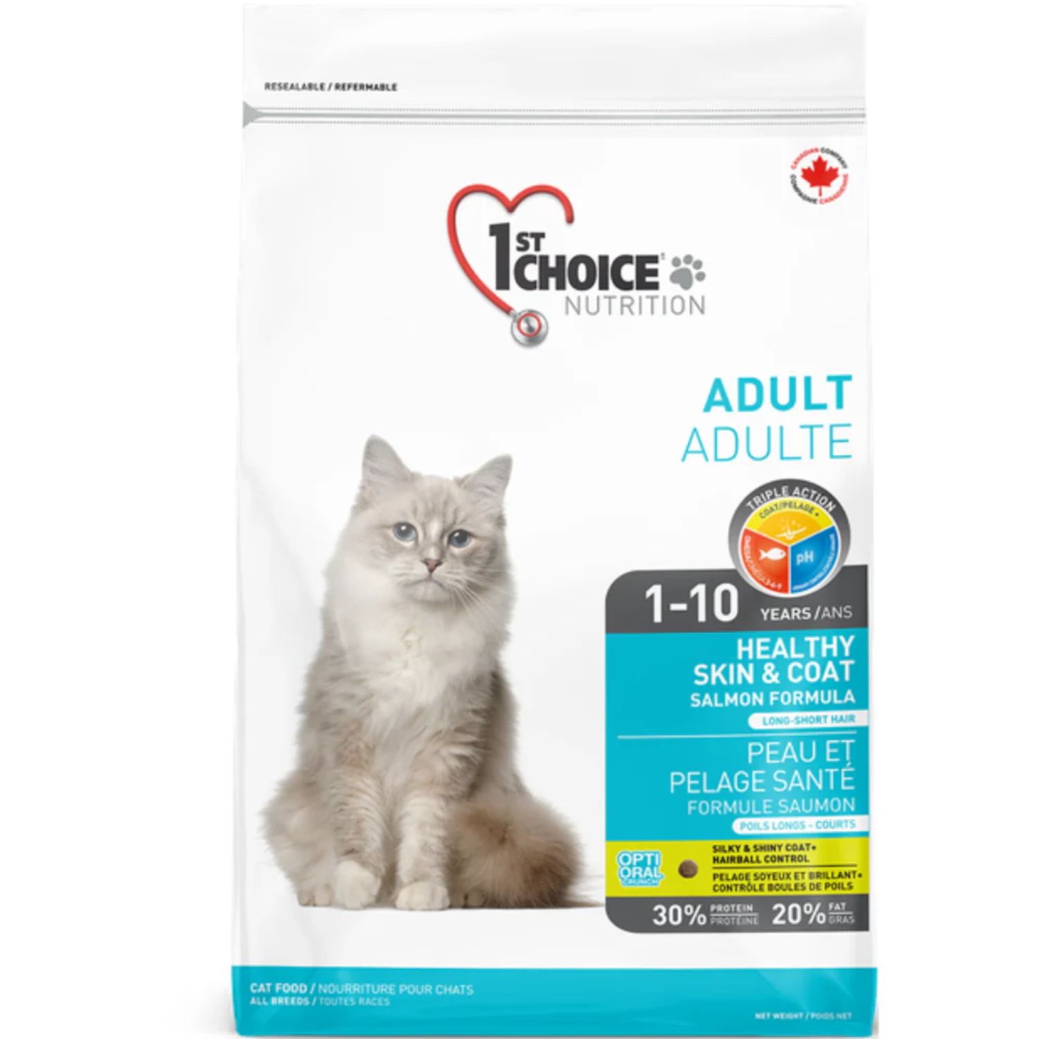 1st Choice / Chat peau et pelage santé saumon