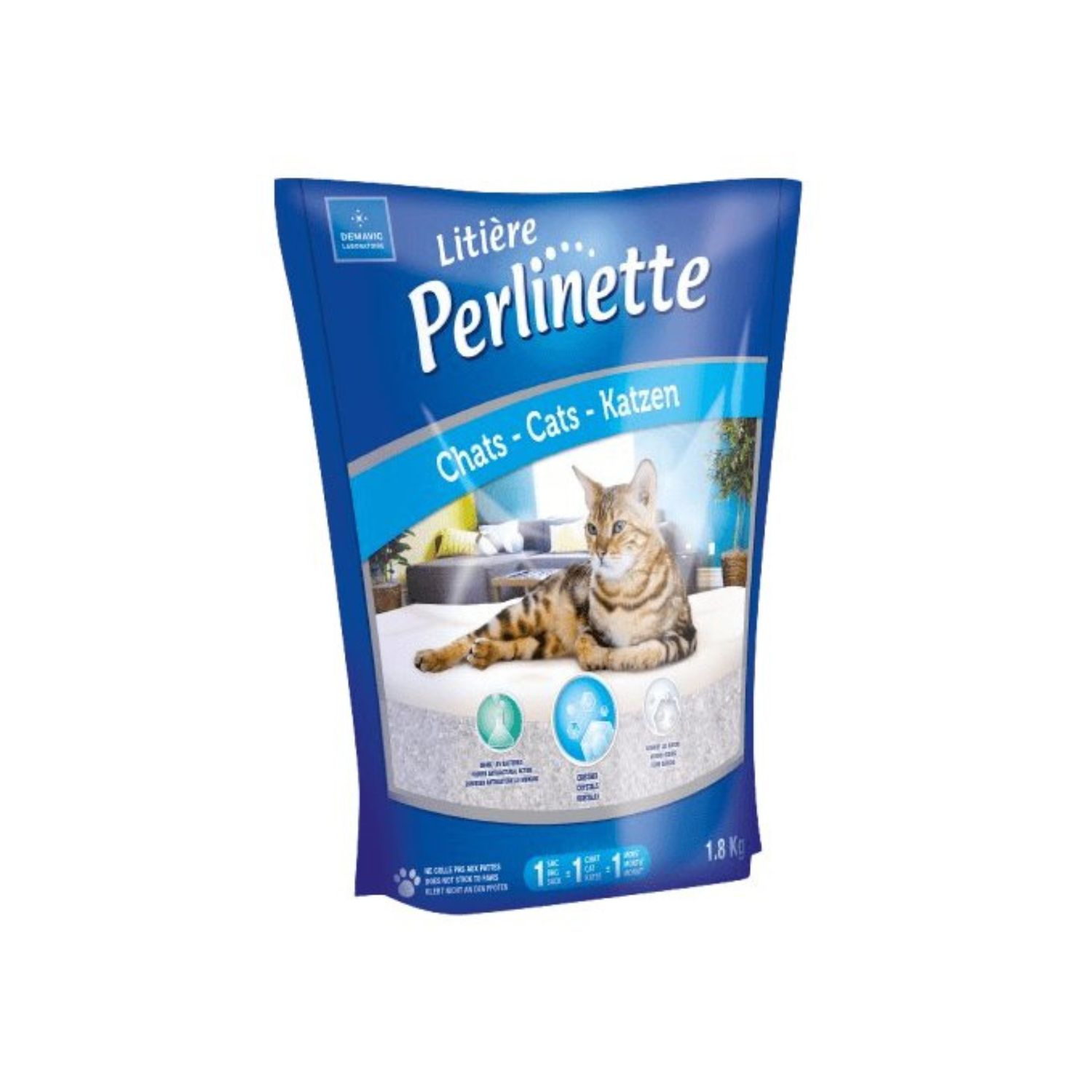 Demavic / Litière Perlinette Chats, 1,8kg