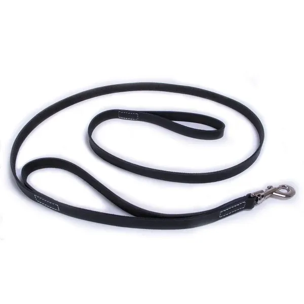 Hunter / Laisse cuir noir, 1&quot; x 72&quot;