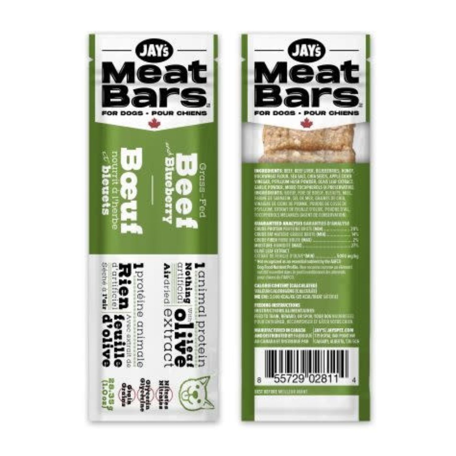 Jay&#39;s meat bar / Boeuf bleuet , 1 oz