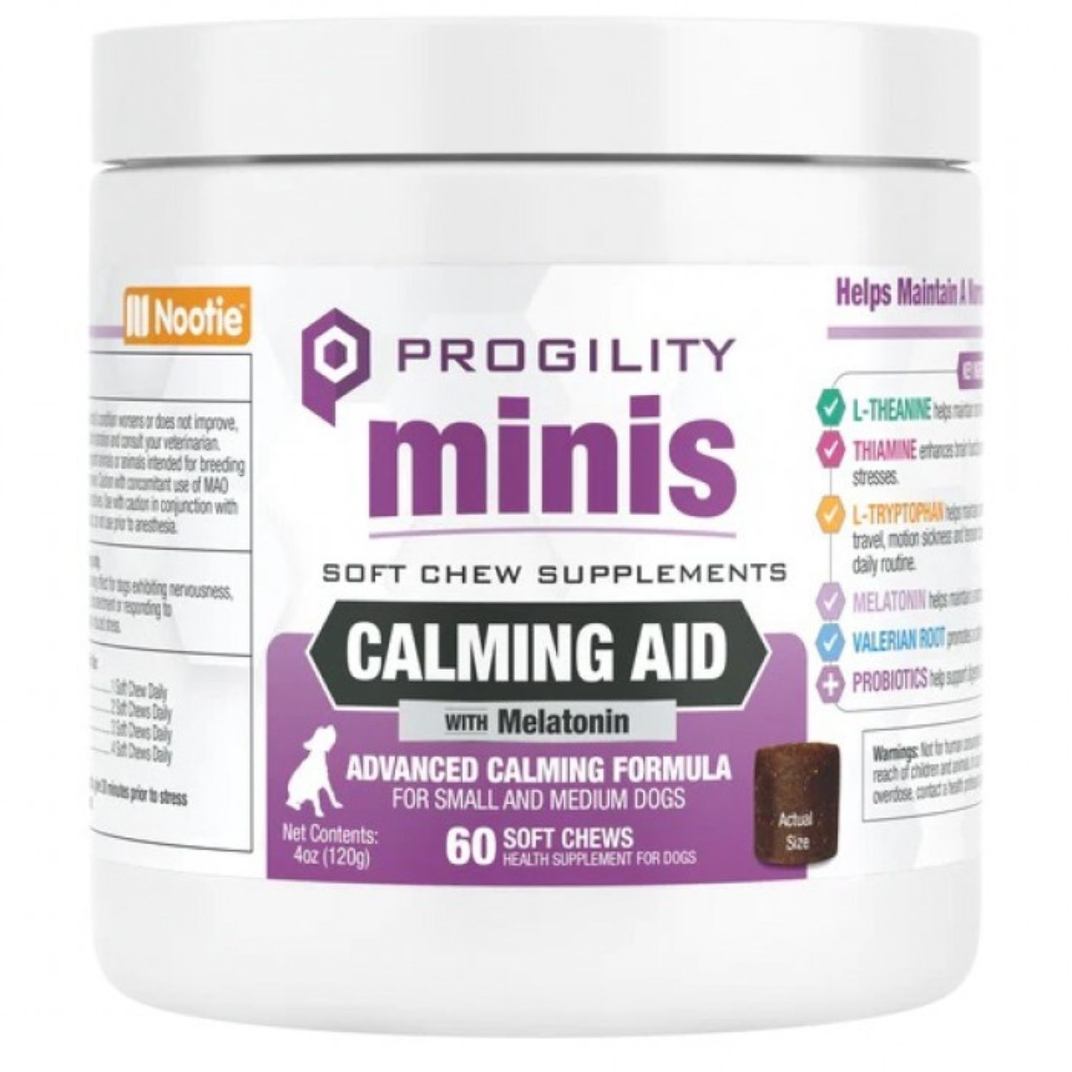 Nootie / Progility Mini suppléments calmant, 60mrx