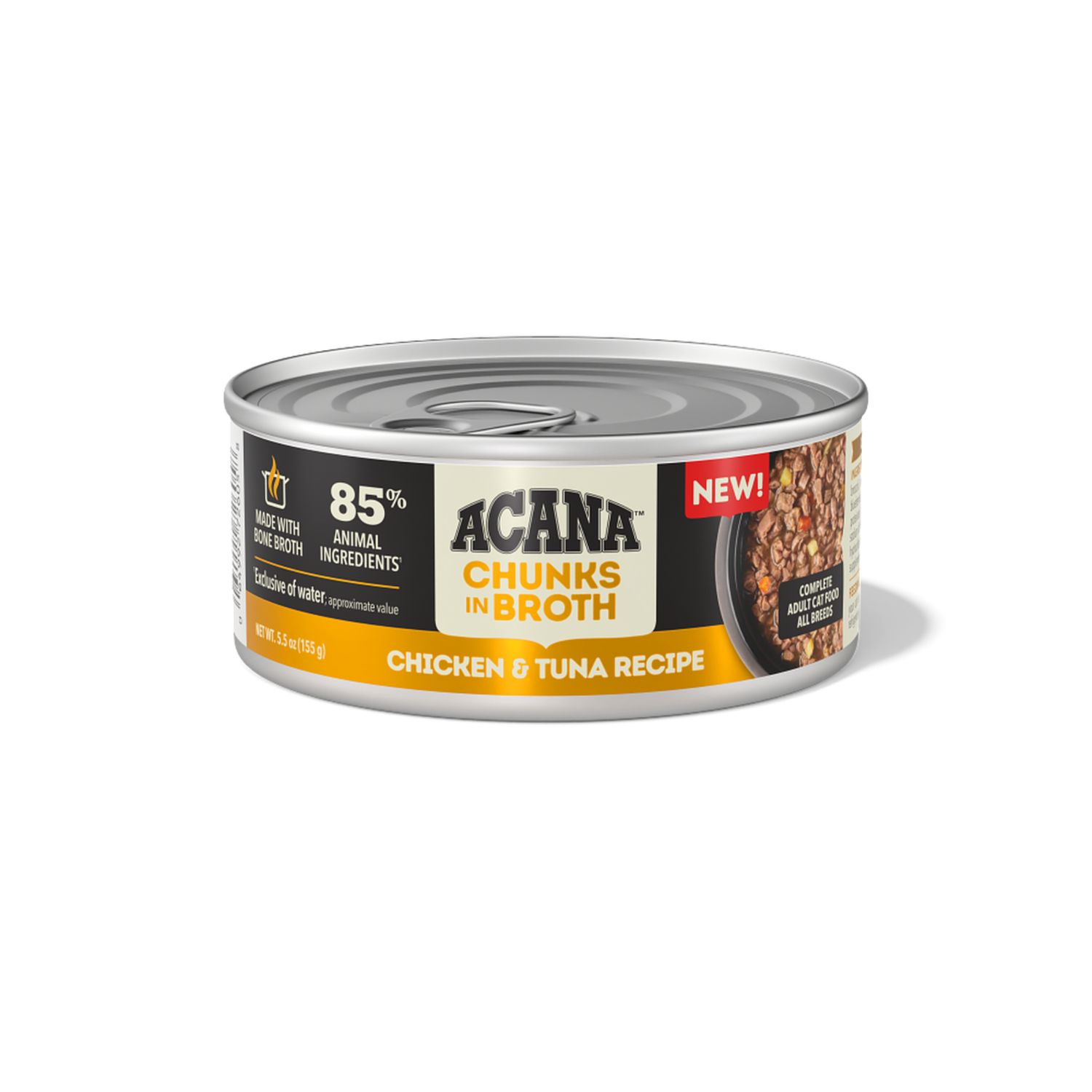 Acana chat / chicken chunck &amp; tuna   , 5.5oz