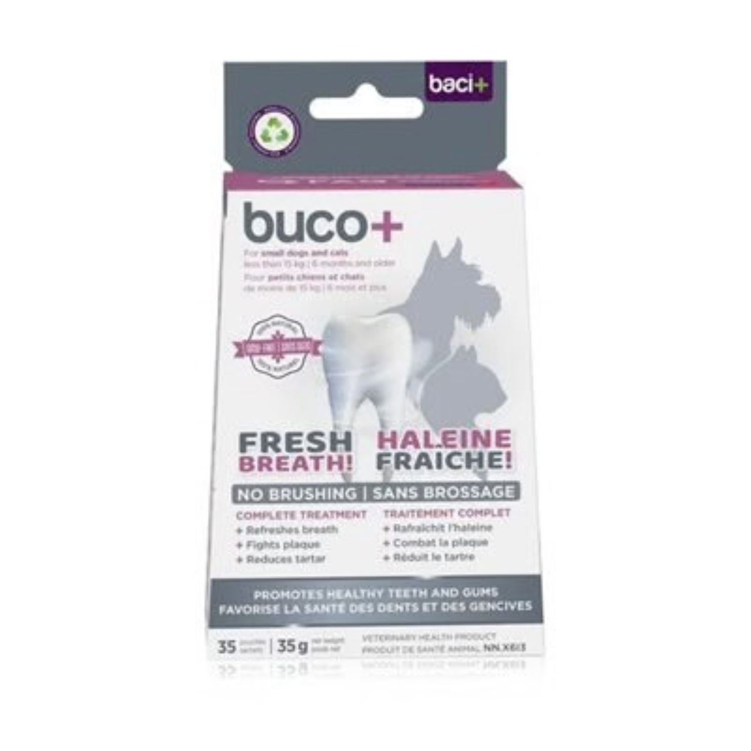 Baci+ / Buco+ Soins dentaires chat/petit chien 