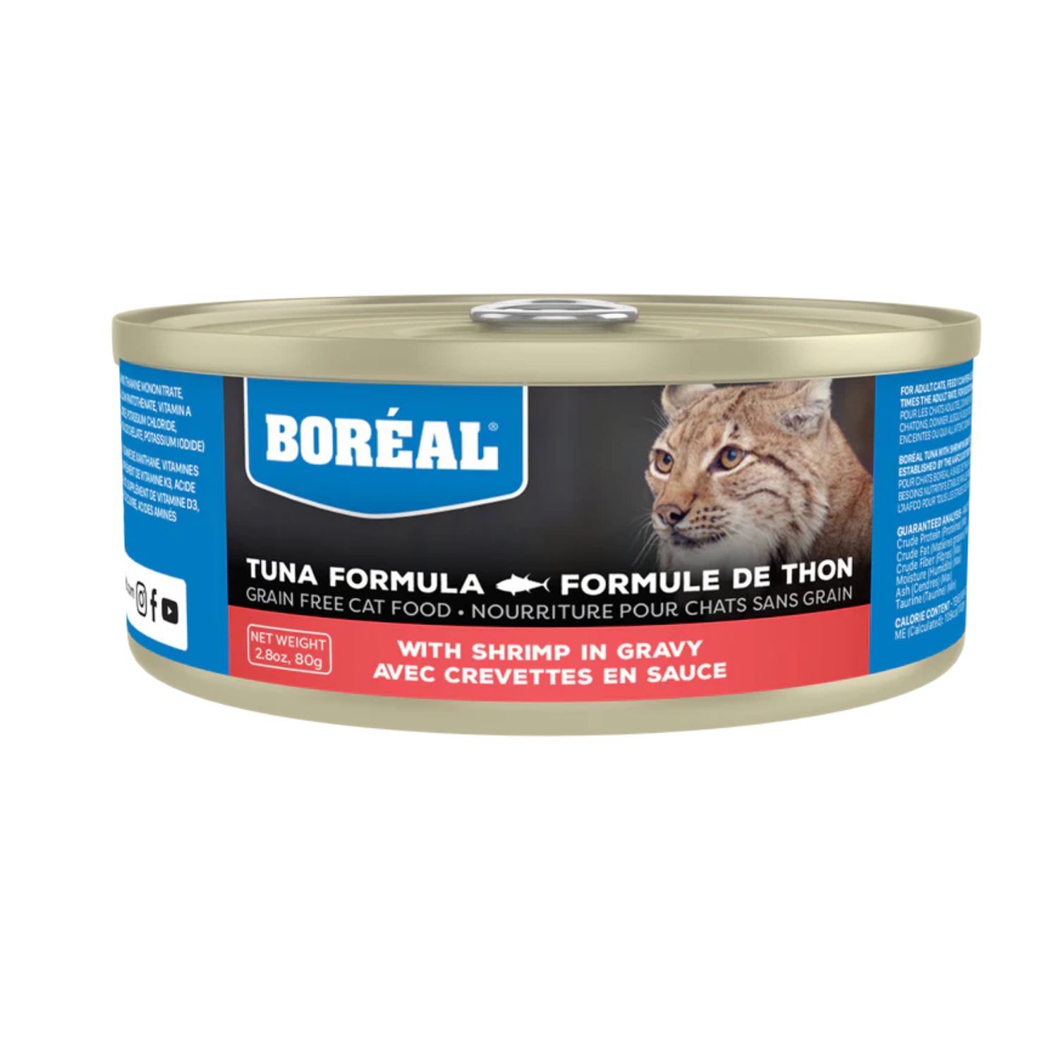 Boréal Chat / Conserve Thon Rouge &amp; crevette en sauce