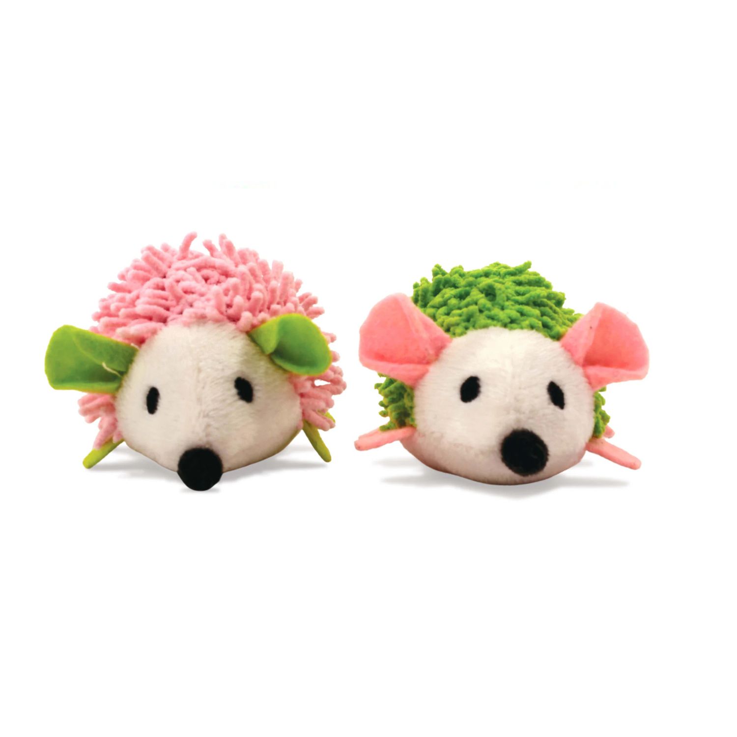 Bud&#39;z / Duo de hérissons , rose et vert