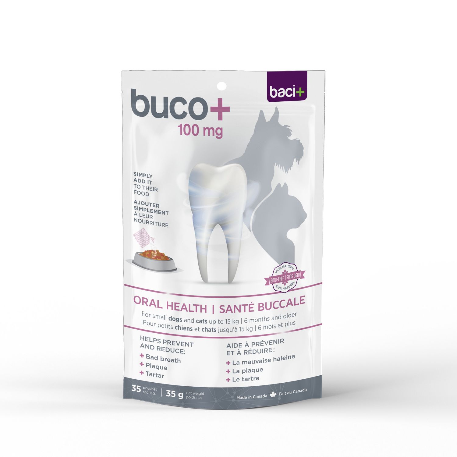 Baci+ / Buco+ Soins dentaires chat/petit chien , Size: 35g
