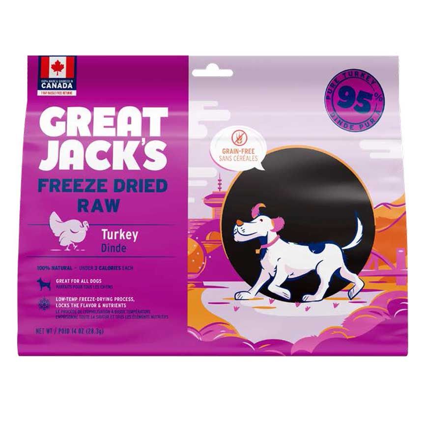 Great Jack's / Gâteries lyophilisées dinde, Size: 1oz