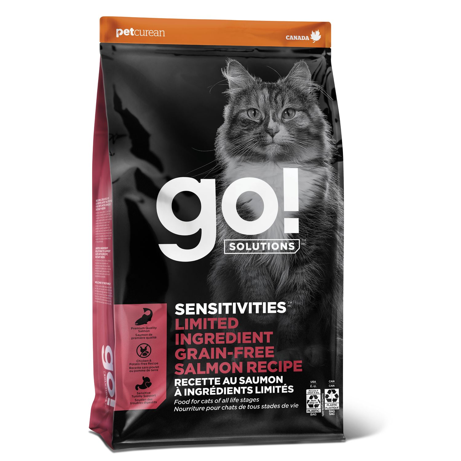 Go! Solutions Sensitivities Recette sans grains à ingrédients limités au saumon pour les chats