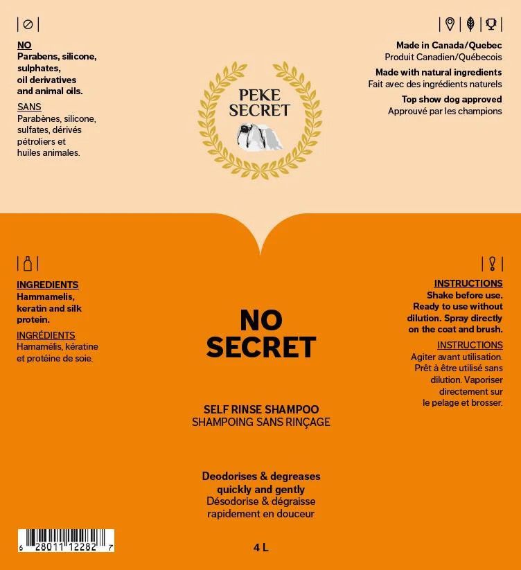 Peke Secret / No secret sans rinçage, 250ml