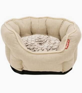BUD'Z / Chien, Lit rond a rebords deluxe, crème, Size: petit