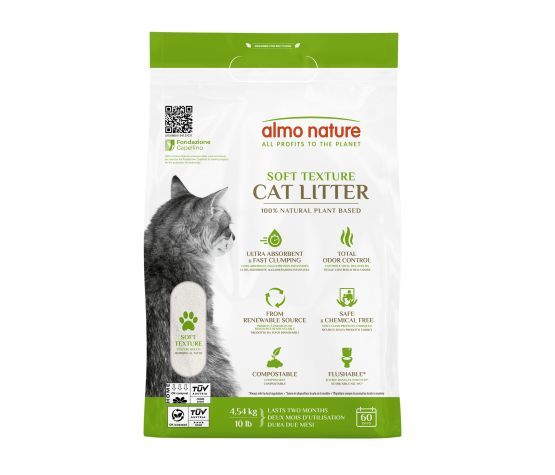 Almo Nature / Litière agglomérante de fibre végétale, 5lbs
