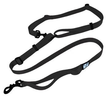 Le chien blanc/ laisse multi, noir