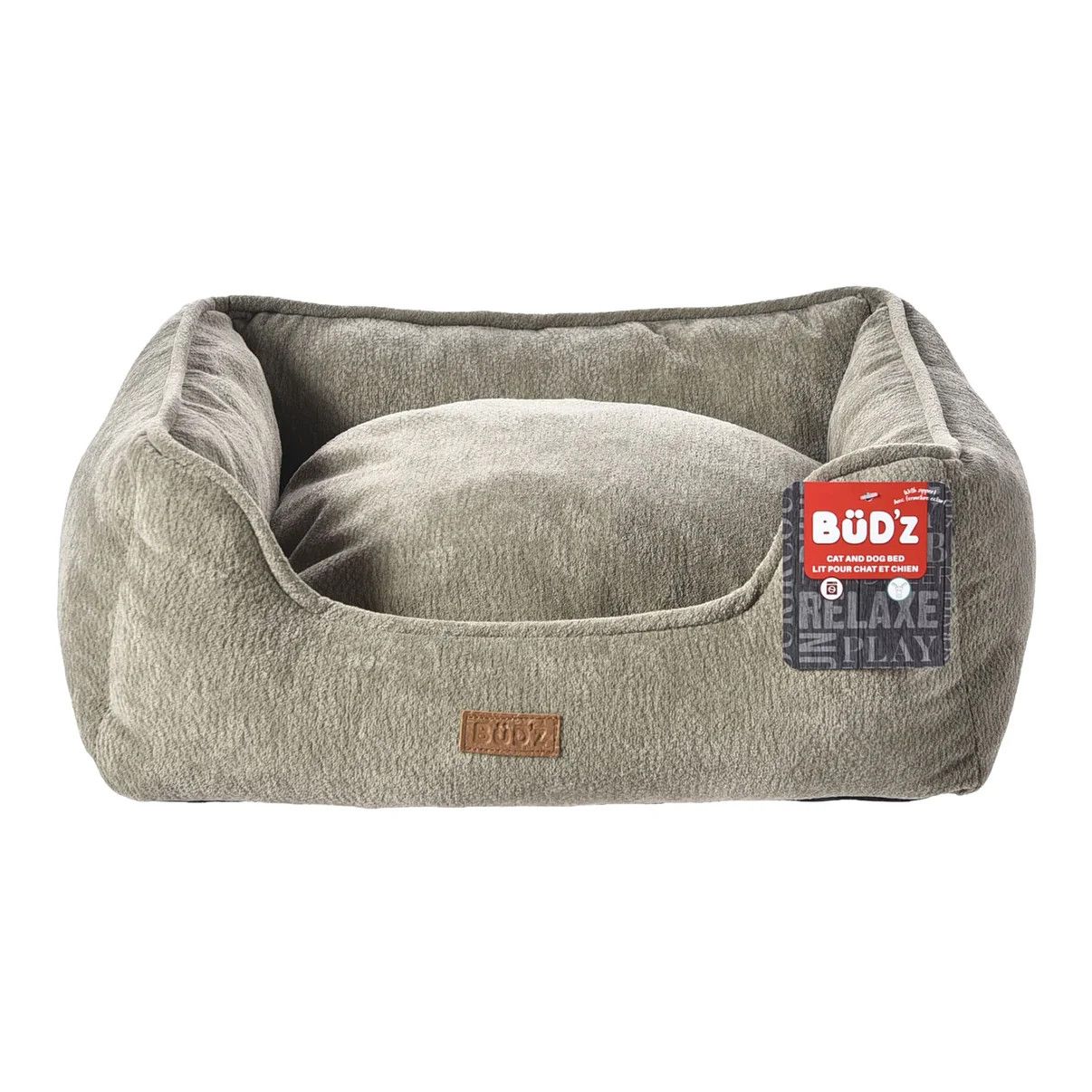 BUD'Z / Chien, Lit à rebord élevés l'élégant, taupe, Size: petit