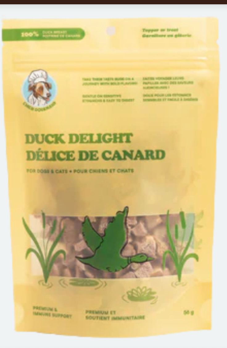 Chien gourmand / lyophilisé poitrine de canard , 56 gr