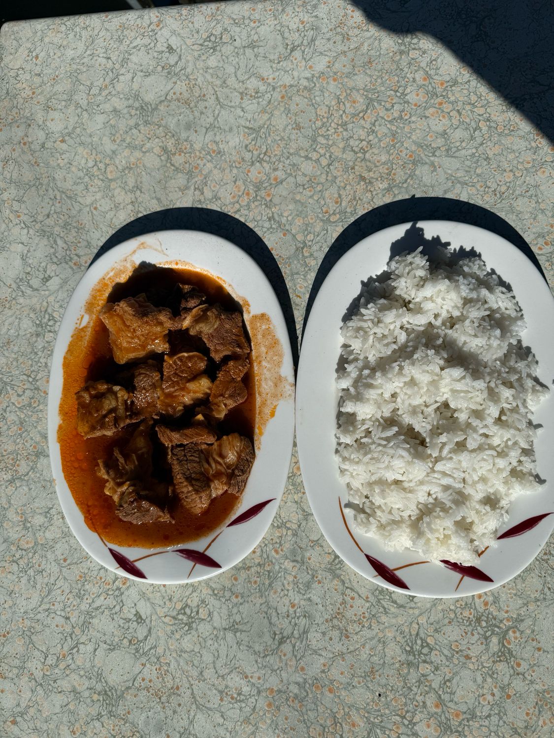 Riz et soupe de mouton
