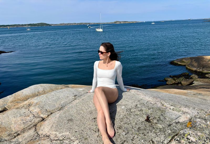 Freja Long Sleeve Swimsuit - White