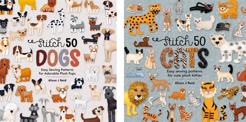 Stitch 50 Dogs and Stitch 50 Cats 2 Book Bundle