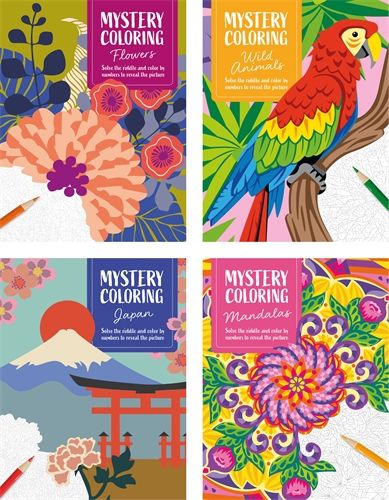 Mystery Coloring 4 Book Bundle