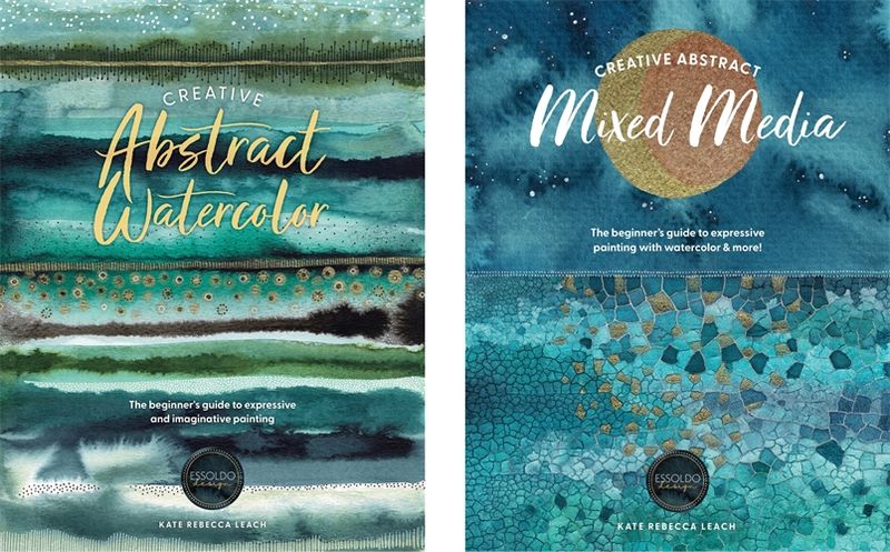 Creative Abstract Watercolor and Mixed Media 2 Book Bundle