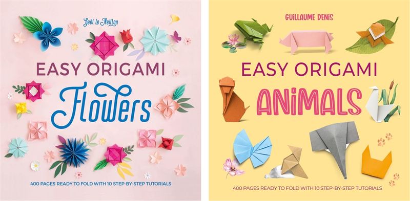 Easy Origami Flowers and Animals 2 Book Bundle