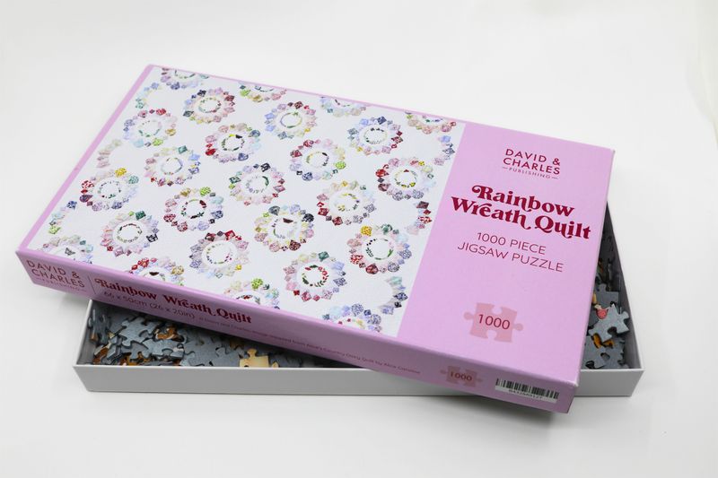 Rainbow Wreath Quilt 1000 Piece Jigsaw Puzzle
