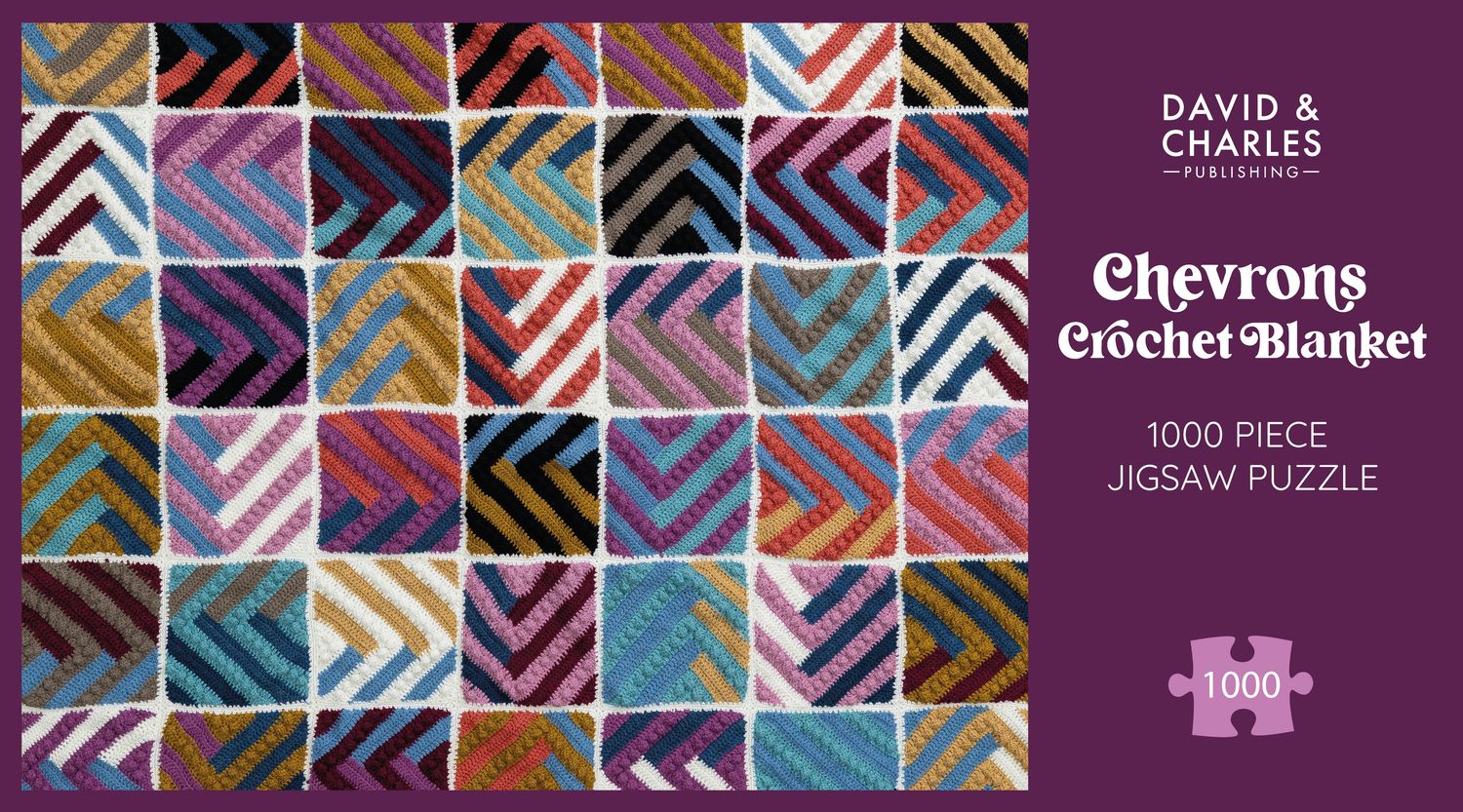 Chevrons Crochet Blanket 1000 Piece Jigsaw Puzzle