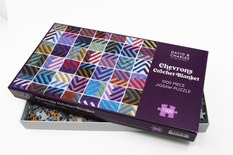 Chevrons Crochet Blanket 1000 Piece Jigsaw Puzzle