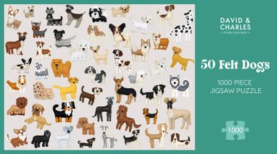 50 Felt Dogs 1000 Piece Jigsaw Puzzle