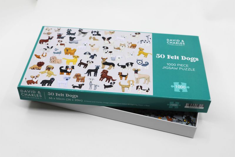 50 Felt Dogs 1000 Piece Jigsaw Puzzle